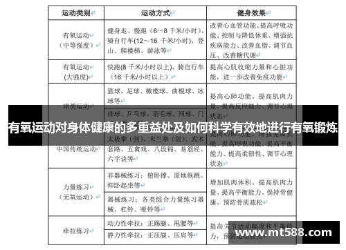 有氧运动对身体健康的多重益处及如何科学有效地进行有氧锻炼
